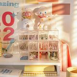 Nicunom 2 Pack Sunglasses Organizer Acrylic, Clear Eyeglasses Case with 4 Drawers, Eyewear Storage Display Case, Stackable Eyeglasses Holder for Women & Men Eyewear Nicunom