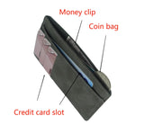 Sublimate Wallet Ultra-thin Card bag Women's wallets Blank Leather Front Pocket Wallet DIY Crafts (Black) WoodArtSupply