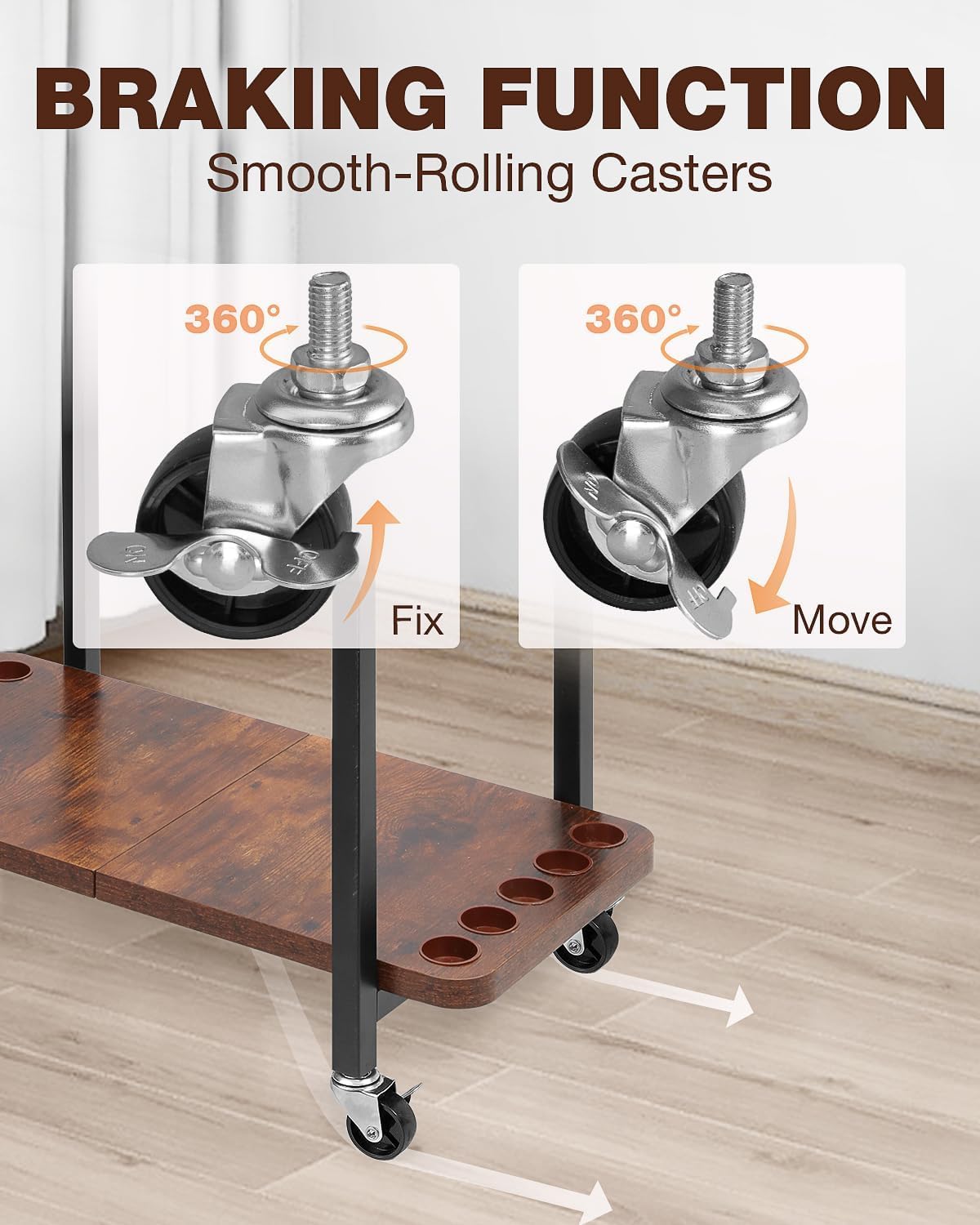 Ghosthorn Fishing Rod Holders for Garage Fishing Gear and equipment Rotating Tackle Storage Cart Pole Rod Rack Hold up to 10 Rods Ghosthorn