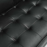 Modway EEI-5870-BLK Valour Leather Loveseat, Black Modway