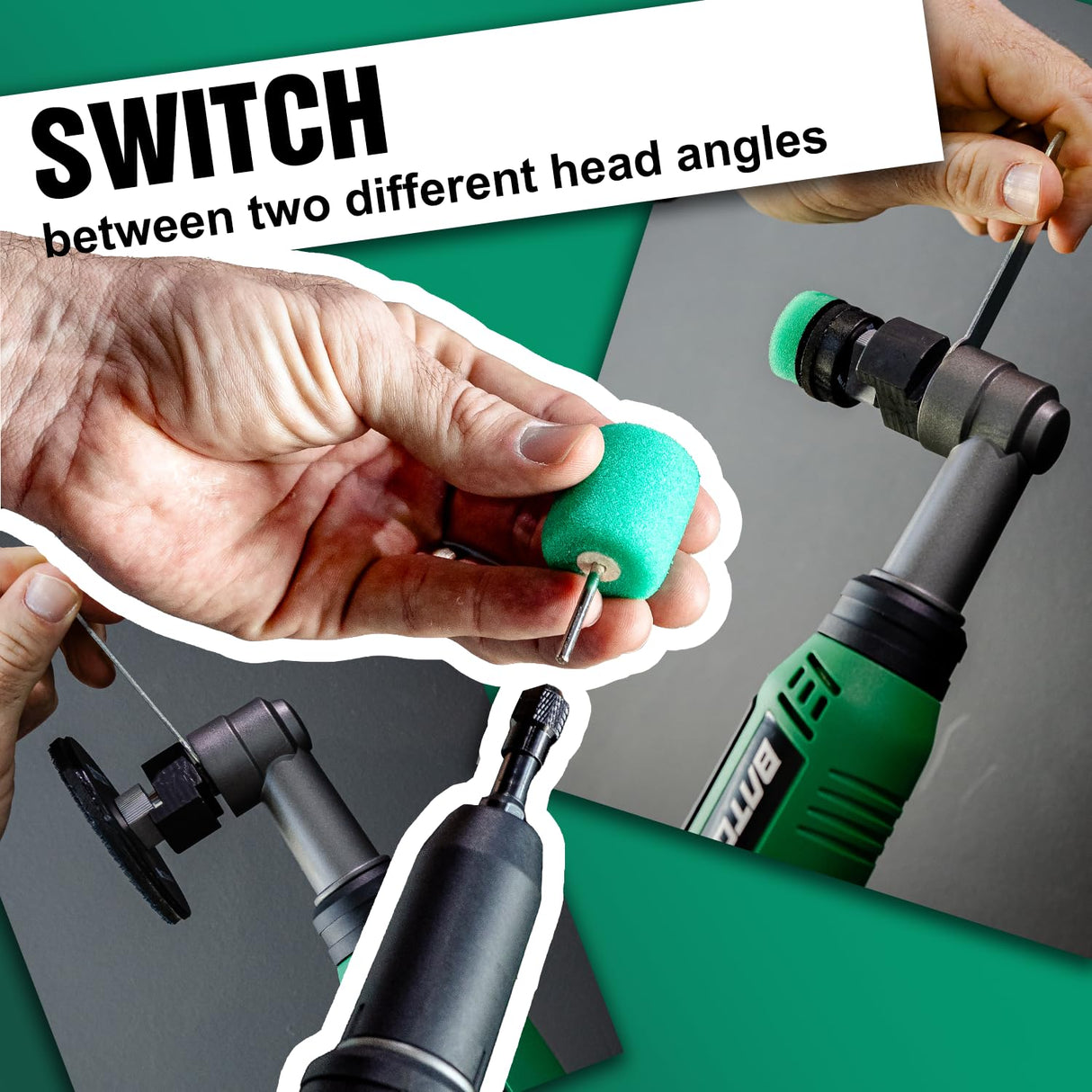 BATOCA S6 Mini Polisher Cordless Polisher for Car Detailing, 2x2.0Ah Batteries, 0mm Rotary Buffer, 3mm and 12mm Dual Action Polisher 1-3 Inch, 2 Different Speeds Heads Systems, 4.2k-21k or 1-5k RPM BATOCA