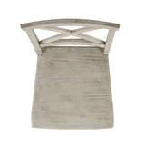 Christopher Knight Home Roshan Farmhouse Acacia Wood Dining Chairs, Light Grey Wash, 21D x 17.75W x 35.5H Inch Christopher Knight Home