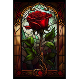Aestalrcus Rose Diamond Painting Kit for Adults, Rose Diamond Art Kits for Adults, Flower Gem Art for Home Wall Decor 16x12inch Aestalrcus