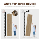 Hosnnile 71'' Kitchen Pantry Storage Cabinet, Farmhouse Rustic Freestanding Buffet Hutch Cupboard with 4 Doors + Open Top, Coffee Bar with 2 AC Outlets + 2 USB Charging Ports for Home, Kitchen Hosnnile