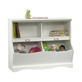 Sauder Pogo Bookcase/Footboard/pantry cabinets, L: 41.10" x W: 14.49" x H: 32.84", Soft White Sauder