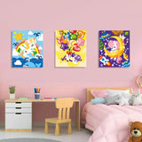 Wings Giant Unicorn Paint by Numbers Kit for Kids and Adults, 3 Pack Framed Canvas Painting Kit with Hooks, Arts and Crafts Unicorn Gift for Girls Birthday, Art Supplies Girls Ages 8-12 Wings Giant