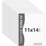Somime 25 Pack Backing Boards Only - 11x14 Uncut White Mats Matboards, Acid Free Backerboards for Art Prints, Ideal for Photos/Pictures/Prints/Frames/Arts Somime