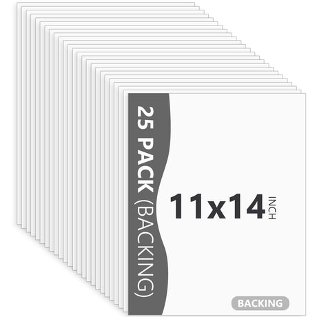 Somime 25 Pack Backing Boards Only - 11x14 Uncut White Mats Matboards, Acid Free Backerboards for Art Prints, Ideal for Photos/Pictures/Prints/Frames/Arts Somime