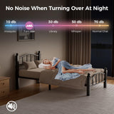 Blbeed Metal Twin Bed Frames, Noise-Free Design & Underbed Storage Heavy Duty Bed Frames with Headboard No Box Spring Needed/Tool-Free Assembly Blbeed