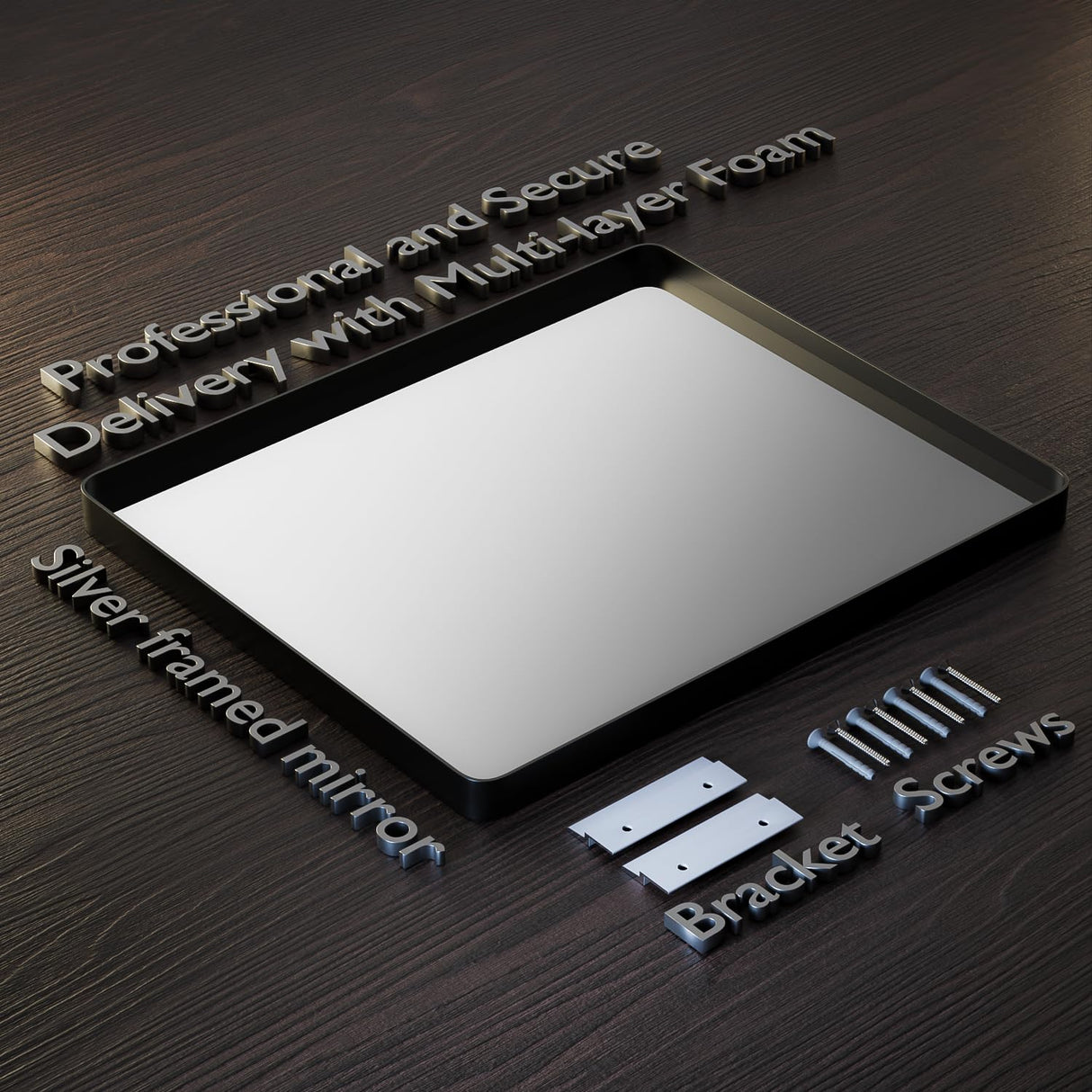 Yamazakura Black Bathroom Mirror for Wall, 55x36 Inch Matte Black Framed Bathroom Vanity Mirror for Farmhouse Living Room Bedroom, Anti-Rust, Tempered Glass, Rounded Corner, Horizontal/Vertical Yamazakura