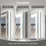 Ratsamee 72x40 Inch Led Mirror for Bathroom with Front Light and Backlit, Dimmable Anti Fog Wall Bathroom Mirror with Led Lights, Water Proof, Decor Vanity Mirror Ratsamee