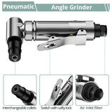 COLFULINE Angle Air Die Grinder 1/4" with 20 pcs 2" Roll Lock Sanding Discs, 90 Degree Heavy Duty 20,000 RPM Compressed Sander Polisher Tool for Contour Grinding, Polishing, Milling, Cutting COLFULINE
