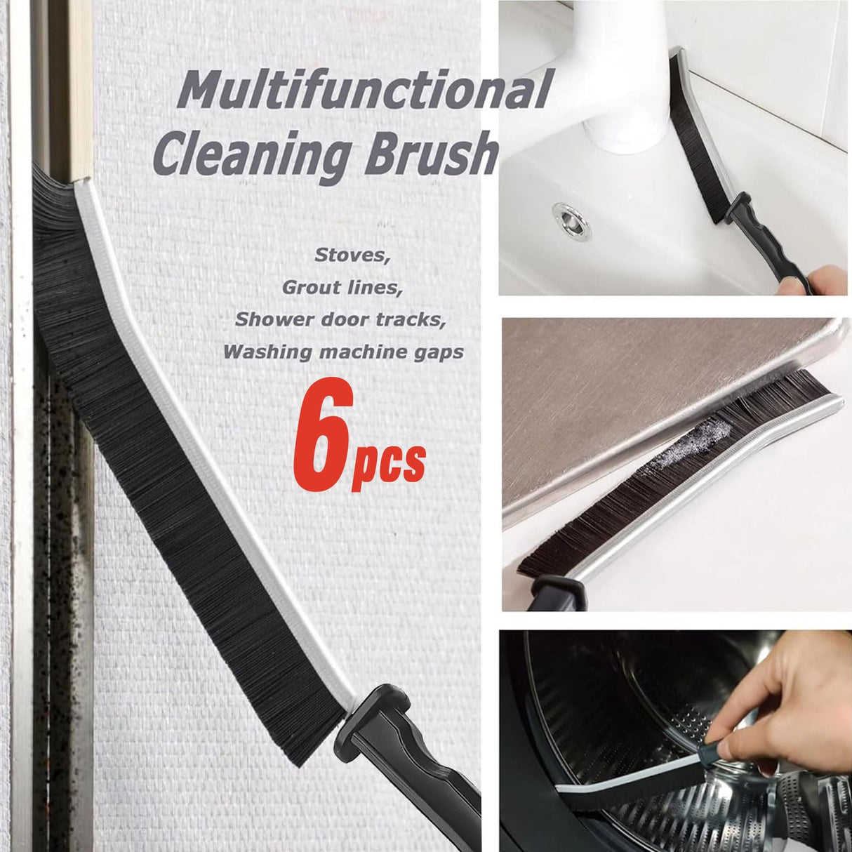 Crevice Cleaning Brush,Multifunctional Cleaning Brush Tool, Bathroom Gap Brush, Small Cleaning Brush, Grout Brush, Kitchen Brush, Cleaning Tools for Toilet, Bathroom, Home, Bathtub, Sink, Household MyVaky