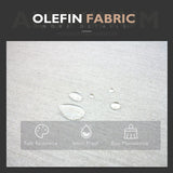 Yoneesn Courtyard Patio Furniture Set, 3-Piece Outdoor Bistro Set, Removable & Washable Deep Seating Cushion, Aluminum Patio Lounge Conversation Set Solid Wood Armrest & Table, Black & Beige Yoneesn