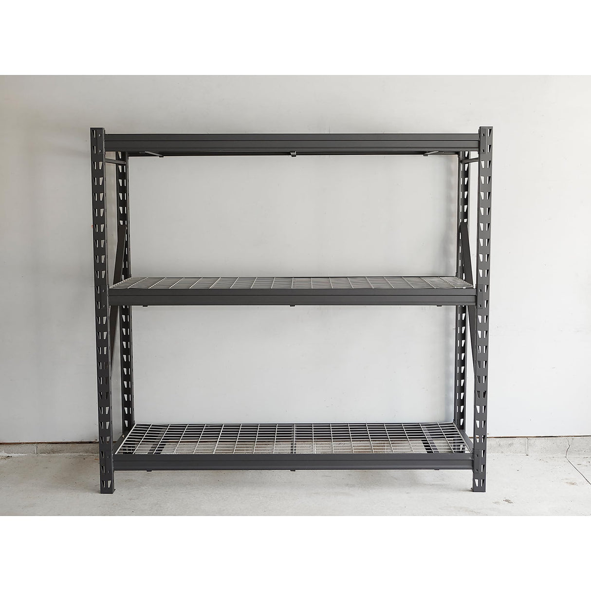 Ironton Industrial Shelving Rack, 3 Storage Shelves Steel Construction 3-Tier Rack with 2000-Lb Load Capacity Per Shelf, Garage Storage Rack Ironton
