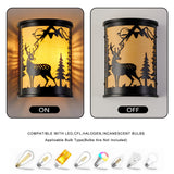 Monyohame Rustic Deer Wall Sconce,Farmhouse Indoor Wall Light Fixtures,E12 Base Modern Industrial Wall Lamp Lighting Fixture for Bedroom, Hallway,Living Room, Stairway,Headboard Monyohame