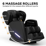 GDFStudio Massage Chair Full Body,Zero Gravity Recliner,2025 Massage Recliner Chair Whit 8 Modes - Foot Relief,Airbag Massage,Bluetooth Audio Connectivity,Waist Heating,Black GDFStudio