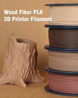 SUNLU Real Wood Fiber PLA Filament, Neatly Wound 1.75mm Dimensional Accuracy +/- 0.03mm, Fit Most FDM 3D Printers, 4kg in Total, 1kg per Spool, 4 Pack,（Wood+Fiber Cherry+Fiber Maple+Fiber Walnut） SUNLU