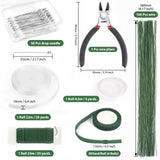 NESCCI Floral Arrangement Kit with Green Floral Tape and Wire,26 Gauge Floral Stem Wire,22 Gauge Floral Wire,Boutonniere Pin for Bouquet Stem Wrap Florist. NESCCI