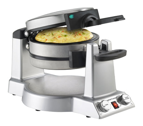Cuisinart Breakfast Express Flip 1 Side Belgian Waffle & 1 Side Omelet Maker, Stainless Steel WAF-B50 Cuisinart