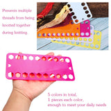 5 Color Plastic Floss Bobbin, Plastic Sewing Thread Winding Plate Board Card for Cross Stitch Embroidery Thread Bobbins Organizer Craft DIY Sewing Storage LOKUNN