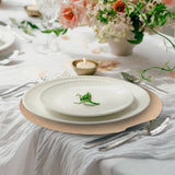 Round Burlap Placemats Set of 30 Boho Braided Table Mats Rustic Farmhouse Woven Placemat Brown Circle Heat Resistant Jute Placemats for Wedding Party Kitchen Dining Table Decor - 12 Inch MAKCNMYM