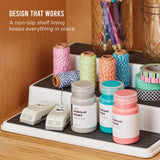 Copco Non-Skid 3-Tier Spice Pantry Kitchen Cabinet Organizer, 10-Inch, White/Gray Copco