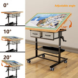1500 Piece Jigsaw Puzzle Table with Legs,Jigsaw Puzzle Board Portable with 4 Drawers and Cover,35"x26"Adjustable Puzzle Tables for Adults,Gift for Mom OIRBOEUS