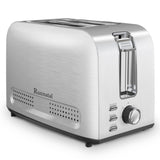 Runnatal 2 Slice Toaster, 100% Stainless Steel, Wide Slot Toaster Multifunctional with 7 Toast Settings, Defrost, BAGEL, Cancel Functions, Easy to Operate and Clean 120V 800W Silver Metallic Runnatal