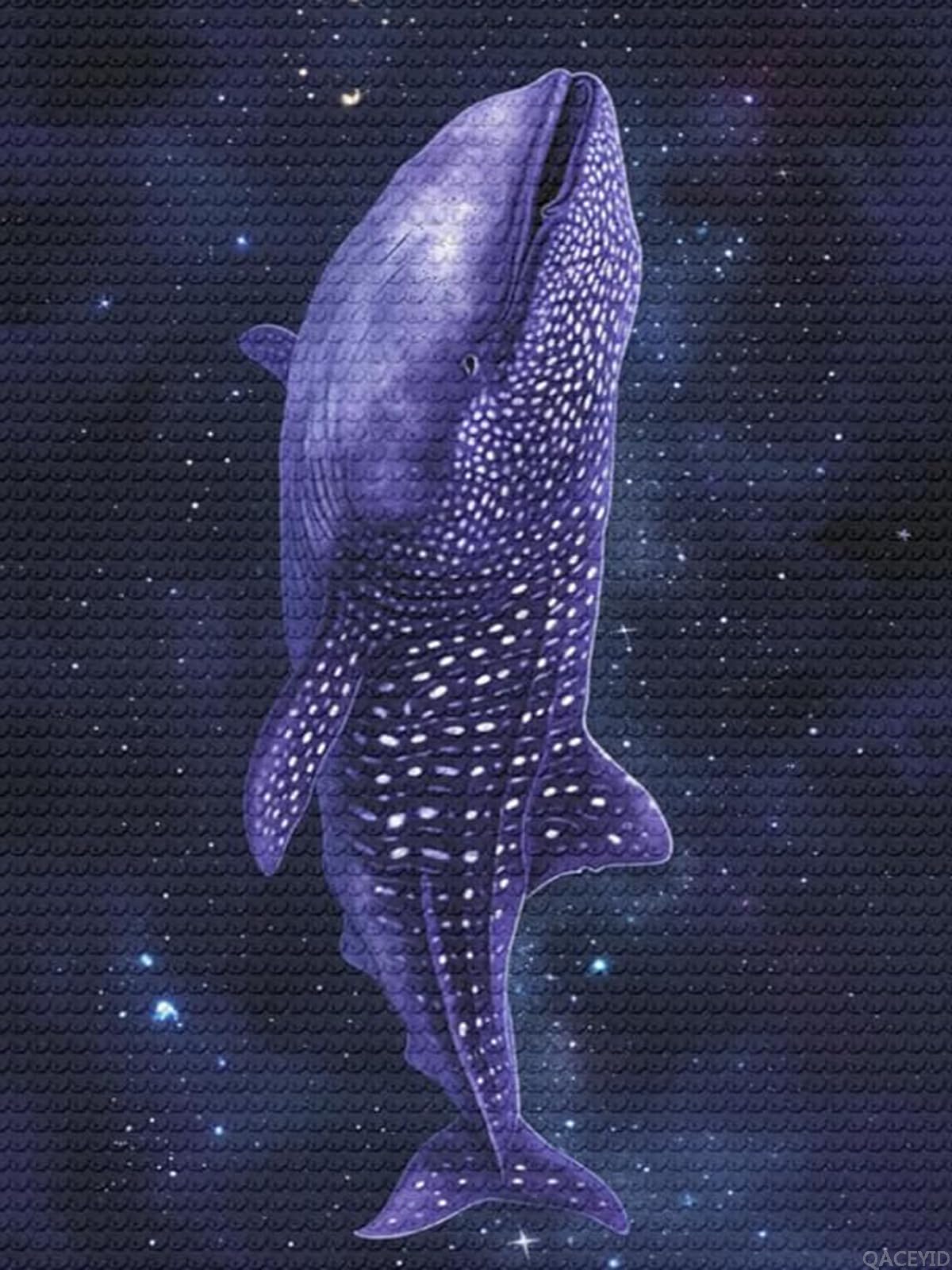 DIY 5D Diamond Painting Drawing Pictures by Number Kits Whale Shark Pattern Cross Stitch Crystal Rhinestone Embroidery Paintings Pictures Arts Craft for Home Wall Decor 12x16 in QACEYID