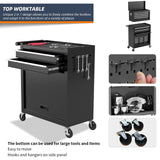 DYneeds 8-Drawer High Capacity Rolling Tool Box, Removable Cabinet Storage Tool Chest with Wheels and Drawers, Detachable Toolbox with Lock for Mechanics Garage Workshop (Black) DYneeds