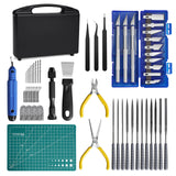 3D Printer Tools Kit, 58 PCS 3D Printer Accessories Kit Includes Deburring, Removal Tools, Cutters etc, RealPlus 3D Printing Tools for Remove, Smoothing, Finishing, Drilling, Deburring， Craving RealPlus