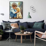 Dog Diamond Paintings Kits for Adults, Diamond Art with Dogs Full Drill Diamond Dots Paint with Diamonds Gem Arts and Crafts for Beginner Adults Home Wall Decor Generic