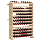 SDHYL 120 Bottles-12 Rows Stackable Modular Wine Holder Rack, Wine Storage Rack, Solid Wooden Wine Display Shelves (12 Rows x 10 Bottles/Row) SDHYL