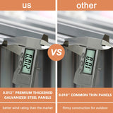 Yardenaler 8x12 FT Metal Outdoor Storage Shed, Garden Tool Shed Kit with Doors & Lock, Waterproof Patio Utility Tool Shed for Backyard and Garden, Gray Yardenaler