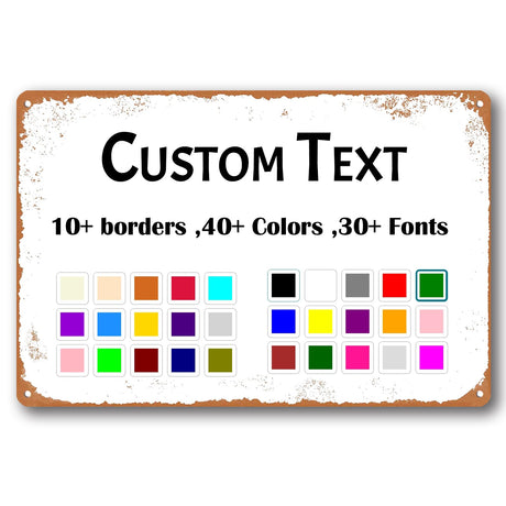 Aluminum Metal Sign Rustic Custom Sign With Your Own Image/logo/Text, Personalized Vintage Style Sign for Wall Outdoor Indoor Office Home Business Him Men Dad Man Cave AJHERO