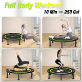 ZCMHAXJ Foldable Mini Trampoline, 40"/48" Rebounder Trampoline for Adults & Kids, 440lbs Capacity Indoor Fitness Workout Exercise Equipment ZCMHAXJ