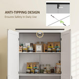 HOMCOM 72" Tall Farmhouse Kitchen Pantry Cabinet - Kitchen Storage Cabinet with Adjustable Shelves & 2 Barn Doors & Drawer, Versatile Storage Unit for Dining Room, Distressed White HOMCOM