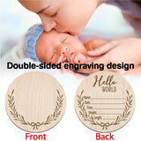 Mayyi Newborn Birth Announcement Sign,Personalized Baby Announcement, Custom Engraved Wooden Baby Name Sign, Newborn Photo Props, Hello World Newborn Mayyi