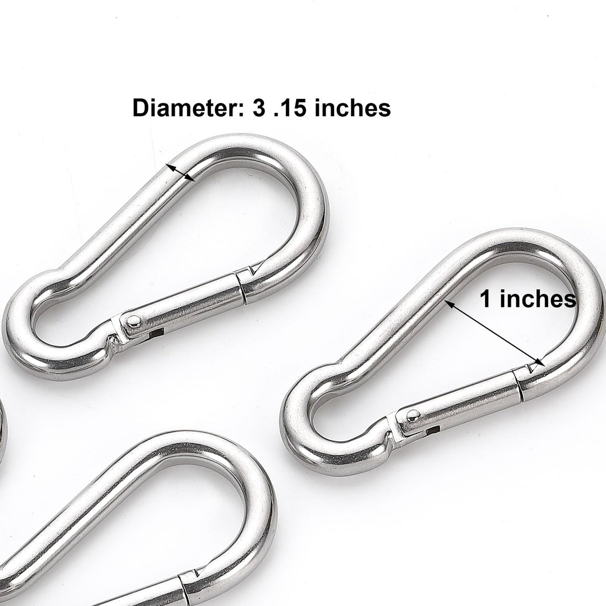 CCYODECO Hammock Swing Hanging Kit with Chains, Hammock Chains and Hooks, 2 Eye Hook & 4 Carabiner & 2 Extension Chain, 450 Lbs Capacity CCYODECO