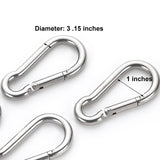 CCYODECO Hammock Swing Hanging Kit with Chains, Hammock Chains and Hooks, 2 Eye Hook & 4 Carabiner & 2 Extension Chain, 450 Lbs Capacity CCYODECO