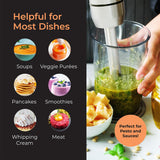 Mueller Immersion Blender Handheld - 8 Speed Stainless Steel Electric Hand Blender, 3 in 1 Emulsion Blender Handheld with Turbo Mode, Stick Blender Emulsifier for Kitchen for Soup, Smoothie, Puree Mueller