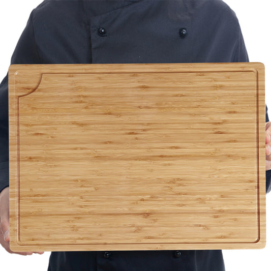 Extra Large Bamboo Wood Cutting Board, 24 x 18 Inch Kitchen Wooden Chopping Board with Juice Groove, Reversible Butcher Block Cutting Board for Meat, Turkey Carving - WoodArtSupply