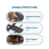 COMHOMA Adjustable Bed Frame King Bed Base with Remote Control, Independent Head and Foot Incline, Adjustable Bed Frames with Mattress Holder, Bed Base Only King-73 COMHOMA