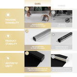 HOTSOON Blackout Linen Roller Shades for Windows Cordless Room Darkening Roller Blind Easy to Install with Cassette Valance Custom Window Shades for Home Office Living Room, Black, Custom Size. HOTSOON