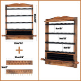 QILICHZ 3Pcs Jewelry Organizers and Storage,Wood Hanging Jewelry Organizer,Rustic Wall Jewellery Organizer,Wall Mounted Earring Holder Organizers for Storage Display Gift (Brown+Black) QILICHZ