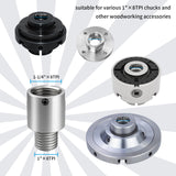 DEEFIINE Woodworking Lathe Headstock Spindle Adapter Convert 1-1/4''×8TPI to 1''×8TPI Thread Chuck Insert Adapter Turning Tool Accessories DEEFIINE