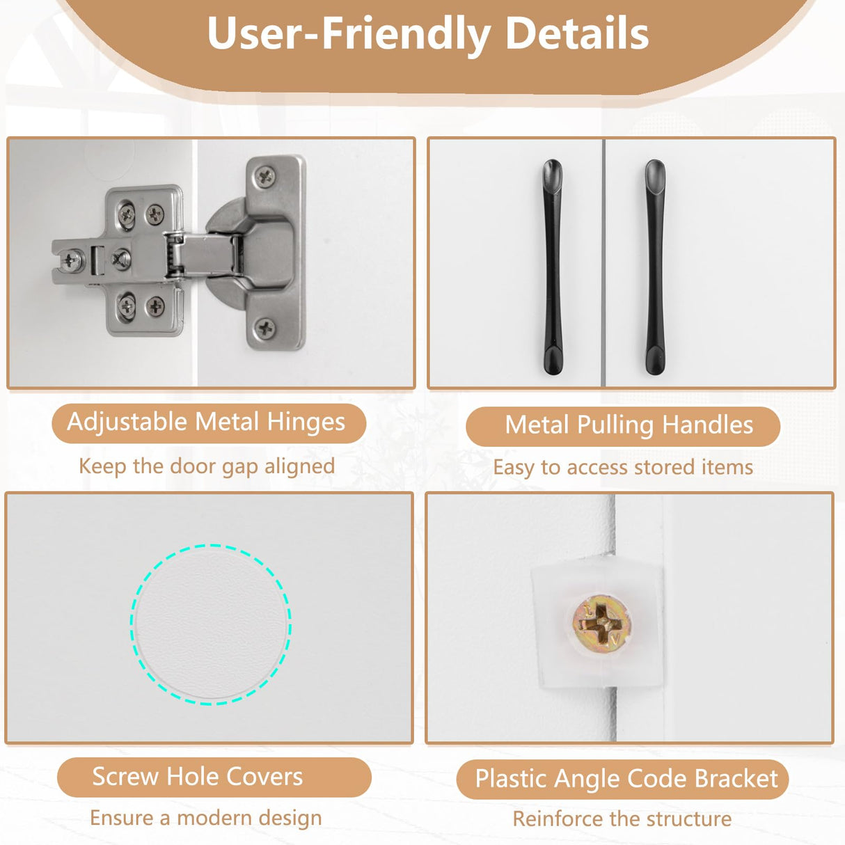 GOFLAME Floating TV Stand, Wall Mounted TV Console Table with Doors, Entertainment Media Center Under TV, Modern TV Cabinet for Living Room, Bedroom, Office, White GOFLAME