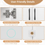 GOFLAME Floating TV Stand, Wall Mounted TV Console Table with Doors, Entertainment Media Center Under TV, Modern TV Cabinet for Living Room, Bedroom, Office, White GOFLAME