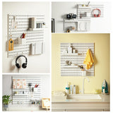 Keepo Pegboard Combination Kit, Pegboards and Accessories Modular Hanging for Wall Organizer, Crafts Organization, Ornaments Display, Nursery Storage, Peg Board (White, 22″×22″) Keepo